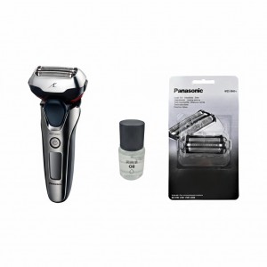 Электробритва Panasonic ES-LT4N-S820-AS2 с дополнительным комплектом из сеточки WES-9089Y-1361 и маслом WES-8196X-7911